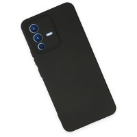 Newface Vivo V23 5G Kılıf Nano içi Kadife  Silikon - Siyah