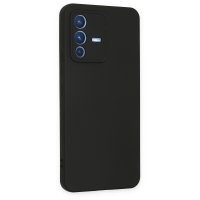 Newface Vivo V23 5G Kılıf Nano içi Kadife  Silikon - Siyah