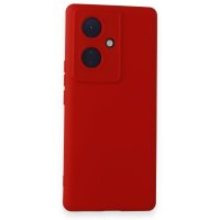 Newface Vivo V29 Lite Kılıf Nano içi Kadife Silikon - Kırmızı
