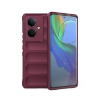 Newface Vivo V29 Lite Kılıf Optimum Silikon - Bordo