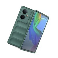 Newface Vivo V29 Lite Kılıf Optimum Silikon - Koyu Yeşil