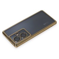 Newface Vivo V29 Lite Kılıf Razer Lensli Silikon - Gold