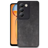 Newface Vivo V30 Lite 4G Kılıf Aras Deri Kapak - Siyah