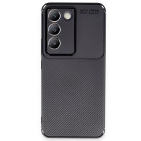 Newface Vivo V30 Lite 4G Kılıf Auto Focus Karbon Kapak - Siyah