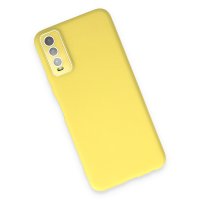 Newface Vivo Y11S Kılıf Lansman Glass Kapak - Sarı