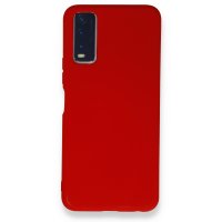 Newface Vivo Y11S Kılıf Nano içi Kadife Silikon - Kırmızı