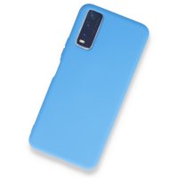 Newface Vivo Y11S Kılıf Nano içi Kadife  Silikon - Mavi