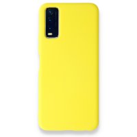 Newface Vivo Y11S Kılıf Nano içi Kadife Silikon - Sarı