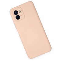 Newface Vivo Y15S Kılıf Nano içi Kadife Silikon - Pudra