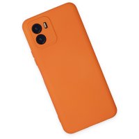 Newface Vivo Y15S Kılıf Nano içi Kadife Silikon - Turuncu