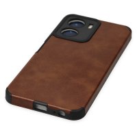 Newface Vivo Y16 Kılıf Loop Deri Silikon - Kahverengi