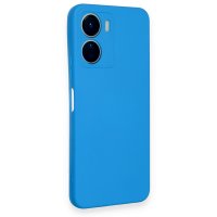 Newface Vivo Y16 Kılıf Nano içi Kadife Silikon - Mavi