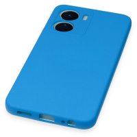 Newface Vivo Y16 Kılıf Nano içi Kadife Silikon - Mavi