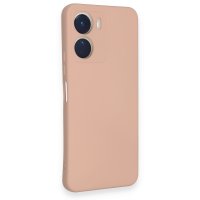 Newface Vivo Y16 Kılıf Nano içi Kadife Silikon - Pudra