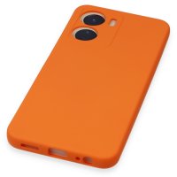 Newface Vivo Y16 Kılıf Nano içi Kadife Silikon - Turuncu