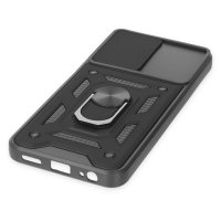 Newface Vivo Y16 Kılıf Pars Lens Yüzüklü Silikon - Siyah