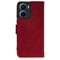 Newface Vivo Y16 Kılıf Trend S Plus Kapaklı Kılıf - Kırmızı