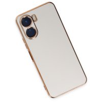 Newface Vivo Y16 Kılıf Volet Silikon - Beyaz