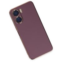 Newface Vivo Y16 Kılıf Volet Silikon - Mor