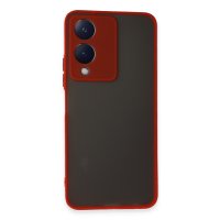 Newface Vivo Y17S Kılıf Montreal Silikon Kapak - Kırmızı