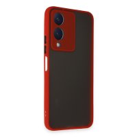 Newface Vivo Y17S Kılıf Montreal Silikon Kapak - Kırmızı