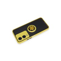 Newface Vivo Y17S Kılıf Montreal Yüzüklü Silikon Kapak - Sarı