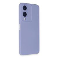 Newface Vivo Y17S Kılıf Nano içi Kadife Silikon - Lila
