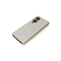 Newface Vivo Y17S Kılıf Volet Silikon - Beyaz