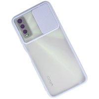 Newface Vivo Y20 Kılıf Palm Buzlu Kamera Sürgülü Silikon - Lila