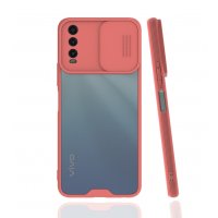 Newface Vivo Y20 Kılıf Platin Kamera Koruma Silikon - Pembe