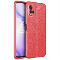 Newface Vivo Y21 Kılıf Auto Focus Kapak - Kırmızı