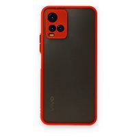 Newface Vivo Y21 Kılıf Montreal Silikon Kapak - Kırmızı