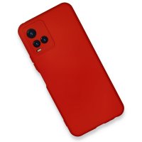 Newface Vivo Y21 Kılıf Nano içi Kadife Silikon - Kırmızı