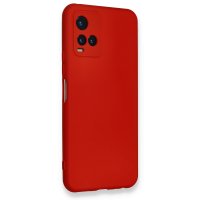 Newface Vivo Y21 Kılıf Nano içi Kadife Silikon - Kırmızı