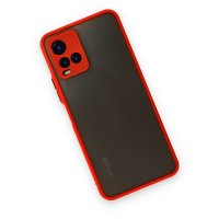 Newface Vivo Y21S Kılıf Montreal Silikon Kapak - Kırmızı