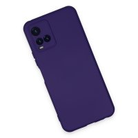 Newface Vivo Y21S Kılıf Nano içi Kadife Silikon - Mor