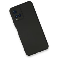 Newface Vivo Y21S Kılıf Nano içi Kadife Silikon - Siyah