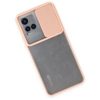 Newface Vivo Y21S Kılıf Palm Buzlu Kamera Sürgülü Silikon - Pembe