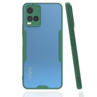 Newface Vivo Y21S Kılıf Platin Silikon - Yeşil
