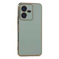 Newface Vivo Y22 2022 Kılıf Volet Silikon - Açık Yeşil