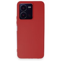 Newface Vivo Y22S Kılıf First Silikon - Kırmızı