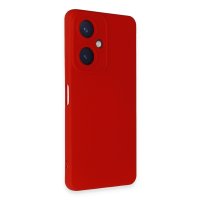 Newface Vivo Y27 Kılıf Nano içi Kadife Silikon - Kırmızı