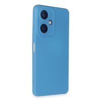 Newface Vivo Y27 Kılıf Nano içi Kadife Silikon - Mavi