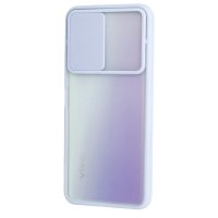 Newface Vivo Y31 2021 Kılıf Palm Buzlu Kamera Sürgülü Silikon - Lila