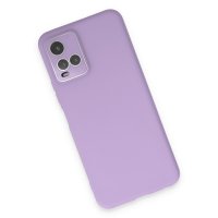 Newface Vivo Y33S Kılıf Lansman Glass Kapak - Lila