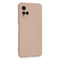 Newface Vivo Y33S Kılıf Nano içi Kadife Silikon - Pudra