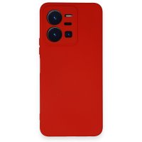Newface Vivo Y35 Kılıf Nano içi Kadife Silikon - Kırmızı