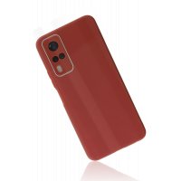 Newface Vivo Y51A Kılıf Glass Kapak - Bordo