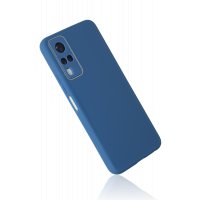 Newface Vivo Y51A Kılıf Glass Kapak - Mavi