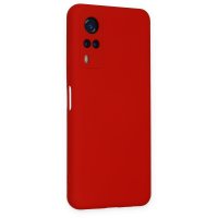 Newface Vivo Y51 Kılıf Nano içi Kadife  Silikon - Kırmızı